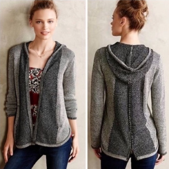 Anthropologie Sweaters - Anthropologie Sparrow Full Zip Hooded Sweater